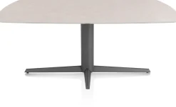 Clearance XOOON Saluti, EETKAMERTAFEL OVAAL 180 X 105 CM. - CENTRALE POOT - GRAPHIET - Light sand