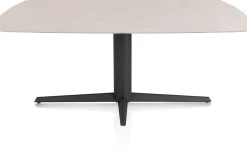 Outlet XOOON Saluti, EETKAMERTAFEL OVAAL 180 X 105 CM. - CENTRALE POOT - ROUGH OFF BLACK - Light sand