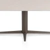 XOOON Saluti, EETKAMERTAFEL OVAAL 180 X 105 CM. - CENTRALE POOT - STEELBROWN - Light sand