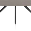 Best XOOON Saluti, EETKAMERTAFEL OVAAL 210 X 105 CM. - 4-POOTJES - ROUGH OFF BLACK - Lava
