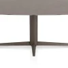 Outlet XOOON Saluti, EETKAMERTAFEL OVAAL 210 X 105 CM. - CENTRALE POOT - STEELBROWN - Lava