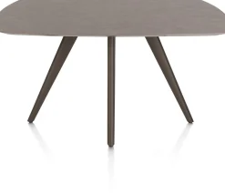 Outlet XOOON Saluti, EETKAMERTAFEL OVAAL 150 X 105 CM. - 4-POOTJES - STEELBROWN - Lava