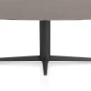 New XOOON Saluti, EETKAMERTAFEL OVAAL 210 X 105 CM. - CENTRALE POOT - ROUGH OFF BLACK - Lava