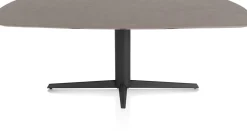 New XOOON Saluti, EETKAMERTAFEL OVAAL 210 X 105 CM. - CENTRALE POOT - ROUGH OFF BLACK - Lava