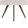 Discount XOOON Saluti, EETKAMERTAFEL OVAAL 150 X 105 CM. - 4-POOTJES - STEELBROWN - Light sand