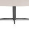 Online XOOON Saluti, EETKAMERTAFEL OVAAL 210 X 105 CM. - CENTRALE POOT - GRAPHIET - Light sand
