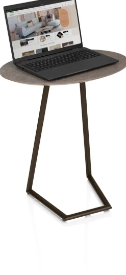 Clearance XOOON Salutina, laptop tafeltje - steelbrown