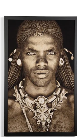 Outlet XOOON Samburu Warrior schilderij in de kleur Multi Color - COCOmaison