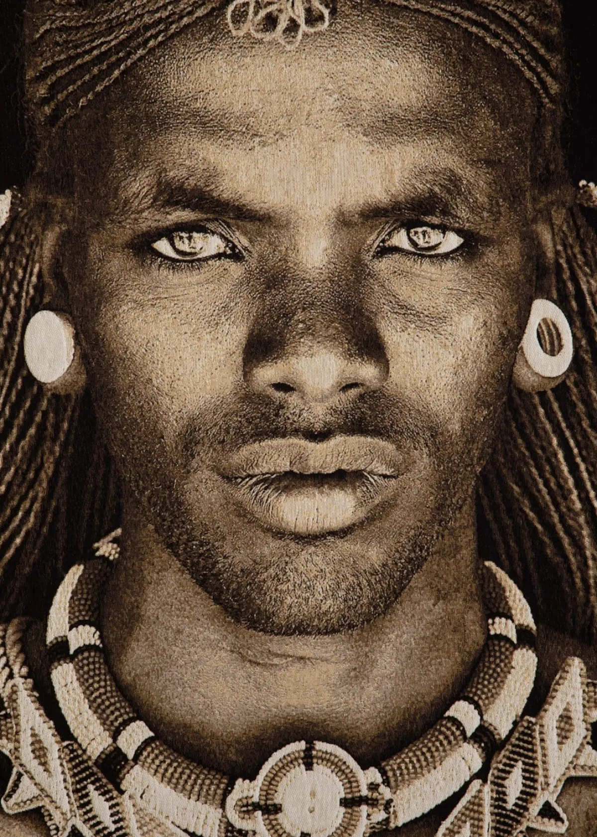 Outlet XOOON Samburu Warrior schilderij in de kleur Multi Color - COCOmaison