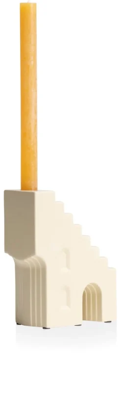Clearance XOOON Skala kandelaar (H17.6cm) in de kleur Creme - COCOmaison