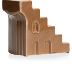 Discount XOOON Skira kandelaar (H11.8cm) in de kleur Bruin - COCOmaison