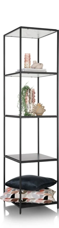 Online XOOON Stand up rek 45x50x193cm in de kleur Zwart - COCOmaison