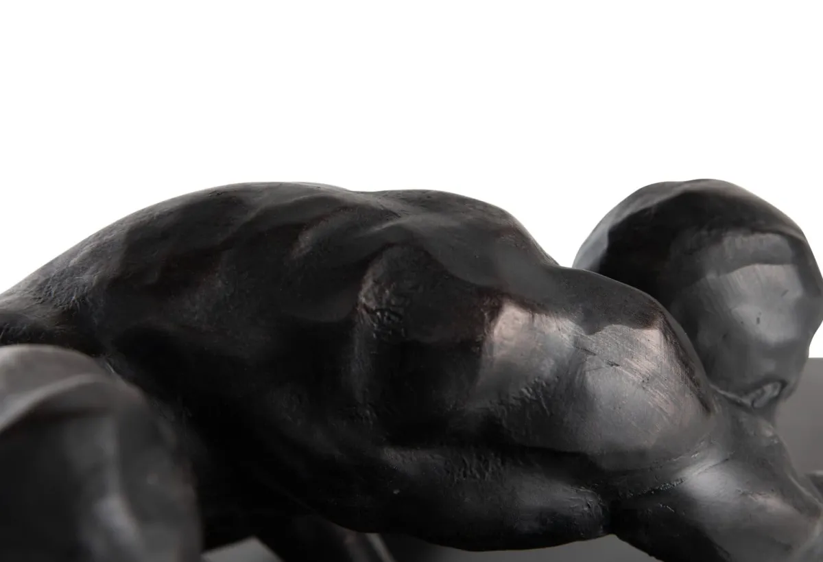 XOOON Stretching beeld H19cm in de kleur Zwart - COCOmaison