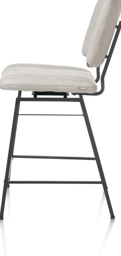 Clearance XOOON TATUM barstoel - draaibaar - stof Pala - lichtgrijs