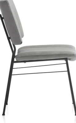 Outlet XOOON TATUM eetkamerstoel - zwarte poten - stof Pala - lichtgrijs