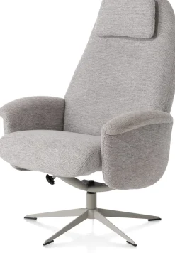 XOOON Tonale relax-fauteuil incl. poef in de kleur Kiezel -