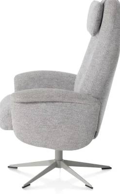 XOOON Tonale relax-fauteuil incl. poef in de kleur Kiezel -