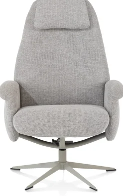 Clearance XOOON Tonale, relax-fauteuil incl. poef - silk grey frame