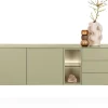 XOOON Trentino, Dressoir 210 cm. - 2-deuren + 3-laden + 2-niches - Olijf