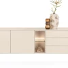 Best XOOON Trentino, Dressoir 240 cm. - 2-deuren + 3-laden + 2-niches - Creme