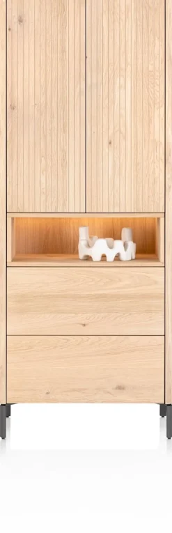 Outlet XOOON Trenton, Bergkast 75 cm. - 2-deuren + 2-laden - natural
