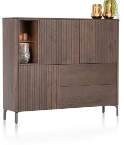 Discount XOOON Trenton, dressette 153 cm - 3-deuren + 2-laden + 2-niches - Clay