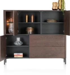 Discount XOOON Trenton, dressette 153 cm - 3-deuren + 2-laden + 2-niches - Clay