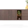 Best XOOON Trenton, Dressoir 210 cm. - 2-deuren + 3-laden + 2-niches - Clay