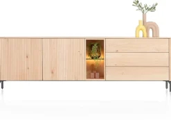 Clearance XOOON Trenton dressoir 240 cm - 2-deuren in de kleur Naturel -