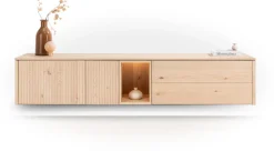 Sale XOOON Trenton, lowboard 210 cm - 2-deuren + 2-laden + 1-niche - natural