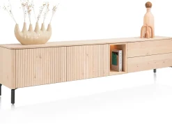 Sale XOOON Trenton, lowboard 240 cm - 2-deuren + 2-laden + 1-niche - natural