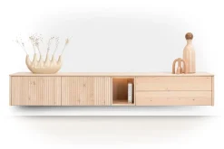 Online XOOON Trenton, Lowboard 270 cm. - 2-deuren + 2-laden + 1-niche - natural