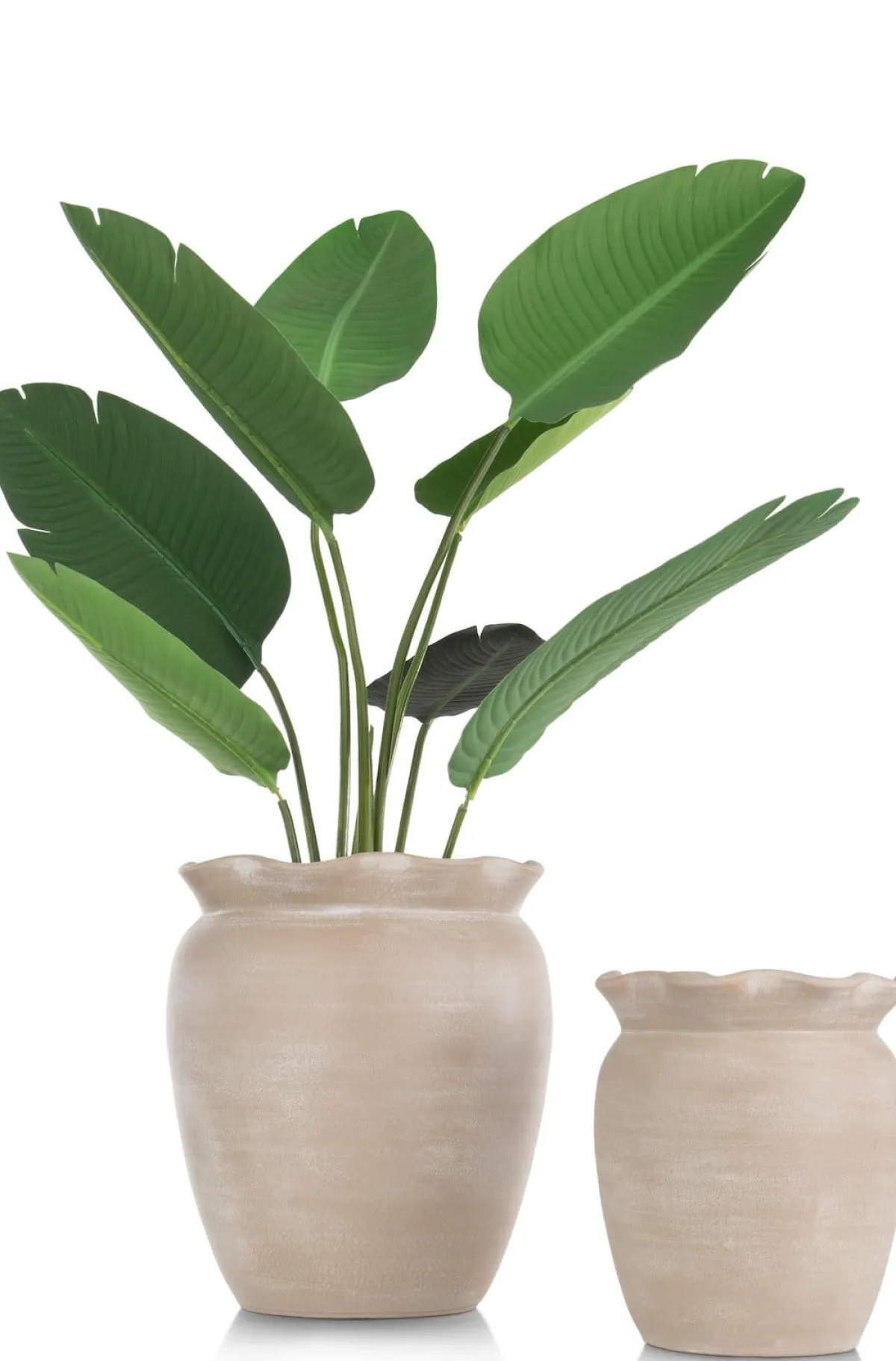 Sale XOOON Wave pot H40cm in de kleur Beige - COCOmaison