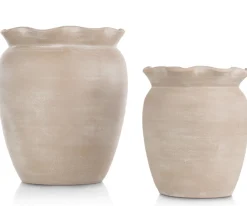Sale XOOON Wave pot H40cm in de kleur Beige - COCOmaison