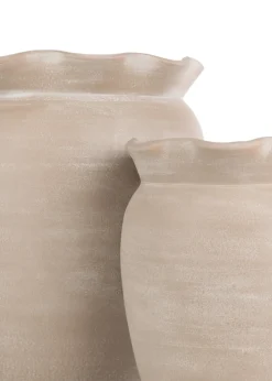 Sale XOOON Wave pot H40cm in de kleur Beige - COCOmaison